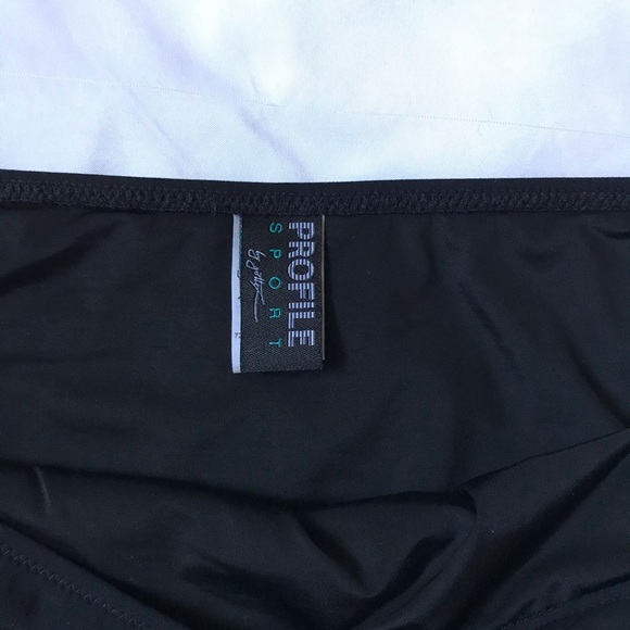 Profile Sport Gottex Black Bikini Bottom Size 14 - Picture 7 of 8
